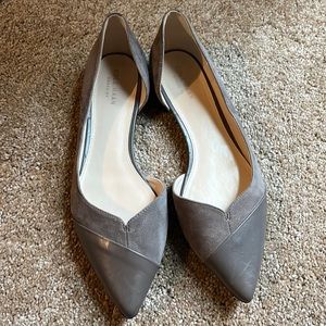Cole Haan gray, leather and suede flats